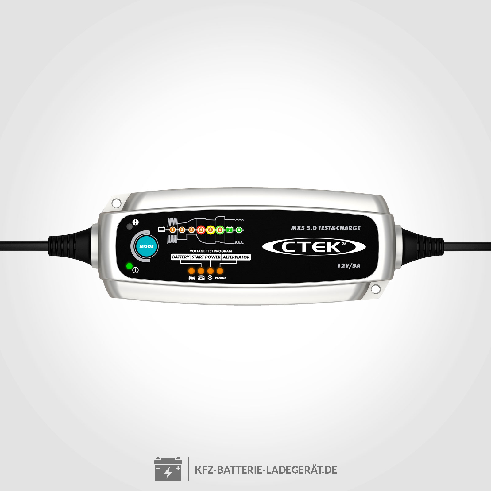 CTEK MXS 5.0 Test & Charge Ladegerät für 12V Batterien - CTEK Batterie  Ladegerät